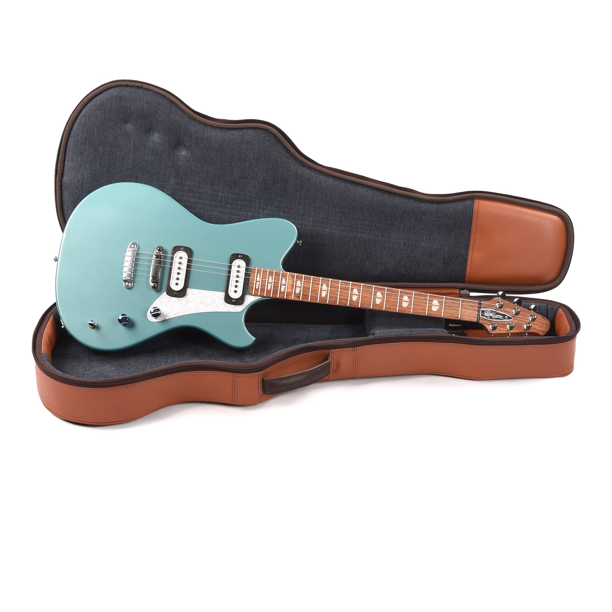 Powers Electric A-Type Hard Tail Artesian Turquoise w/PF42 Pickups