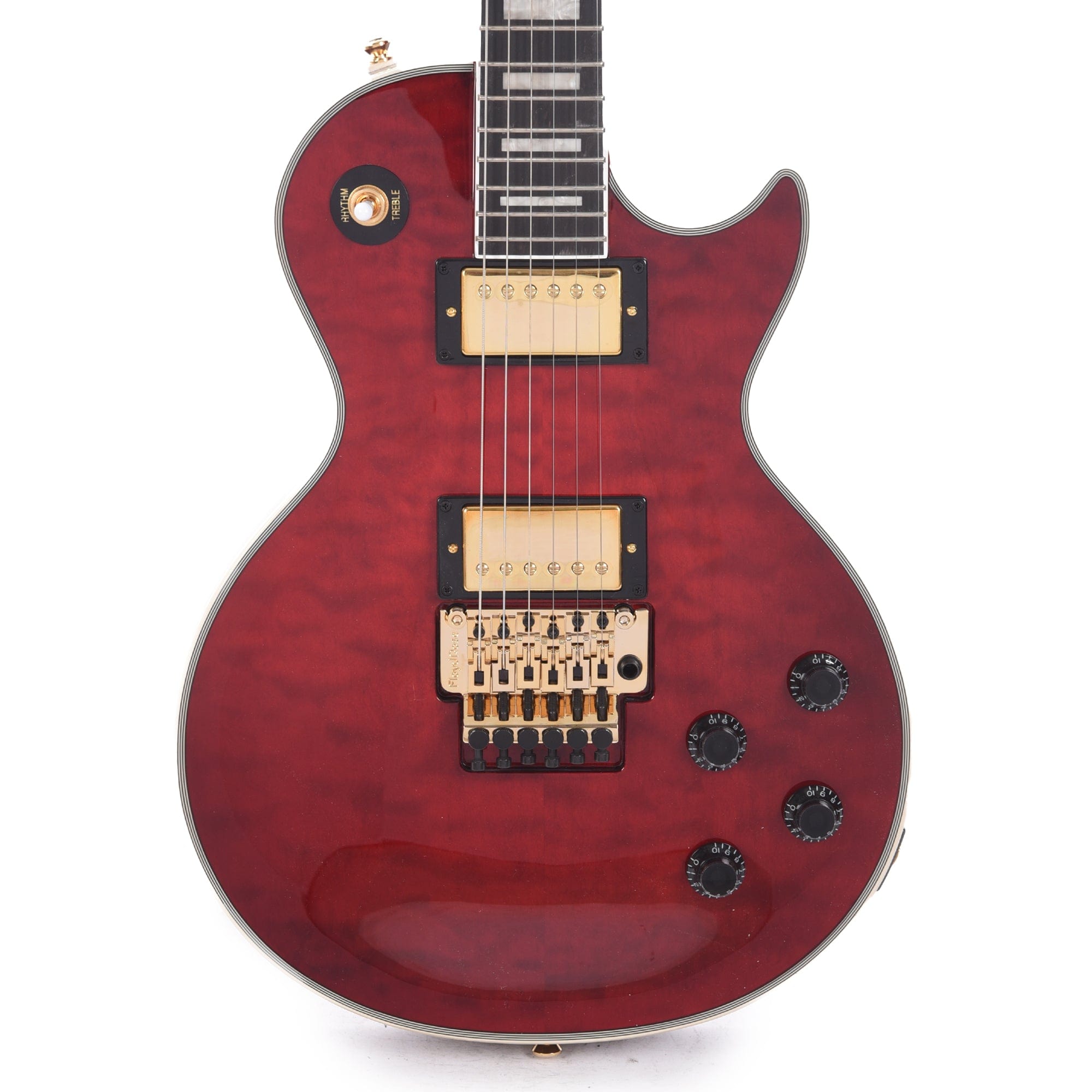 Epiphone Artist Alex Lifeson Les Paul Custom Axcess Quilt Ruby