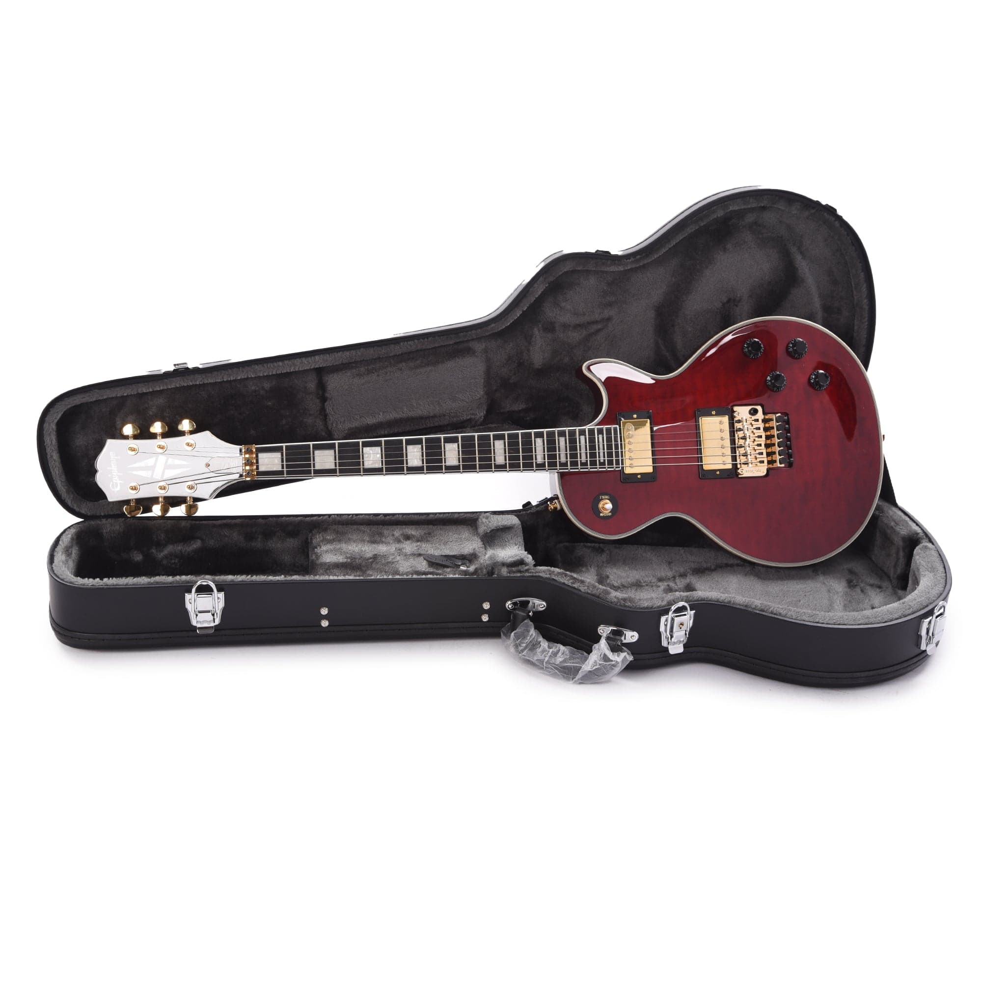 Epiphone Artist Alex Lifeson Les Paul Custom Axcess Quilt Ruby