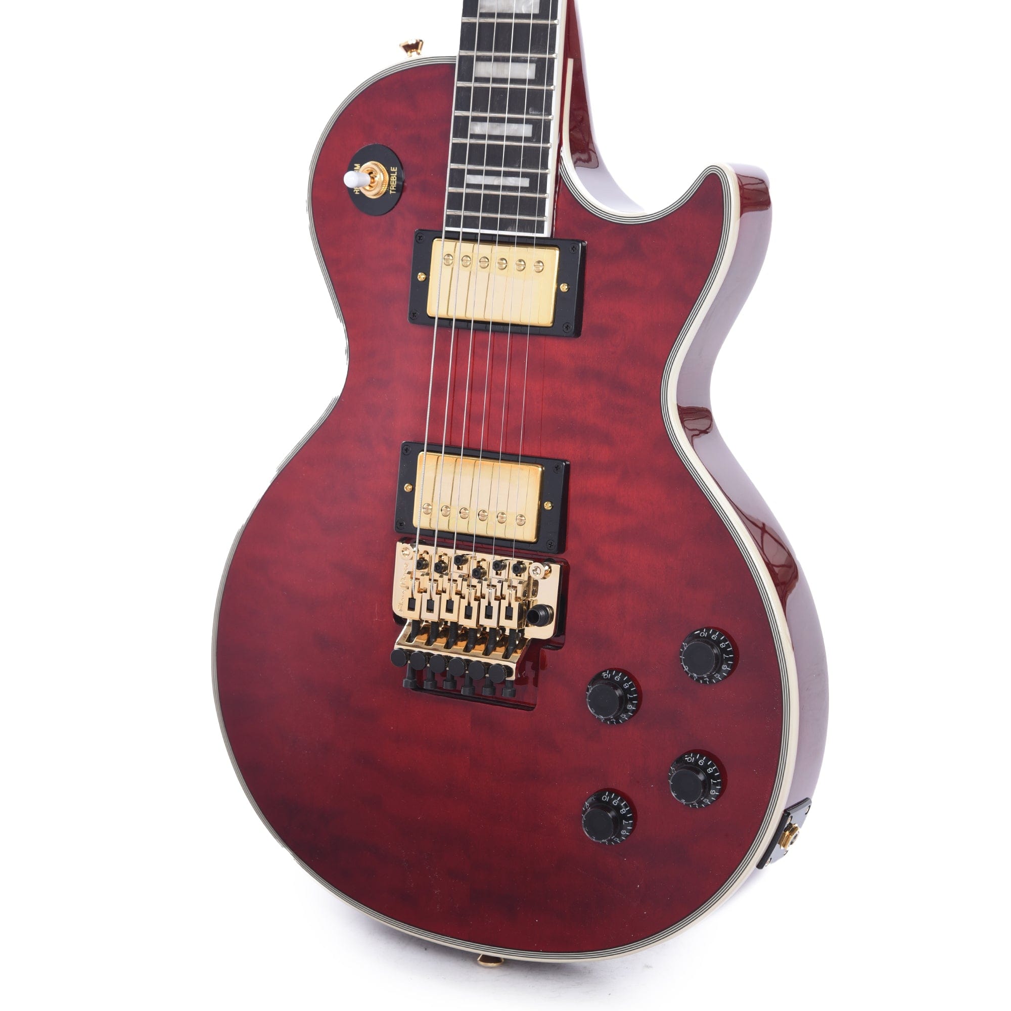 Epiphone Artist Alex Lifeson Les Paul Custom Axcess Quilt Ruby