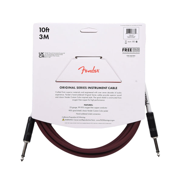 Fender Original 10' Instrument Cable Oxblood – Chicago Music Exchange