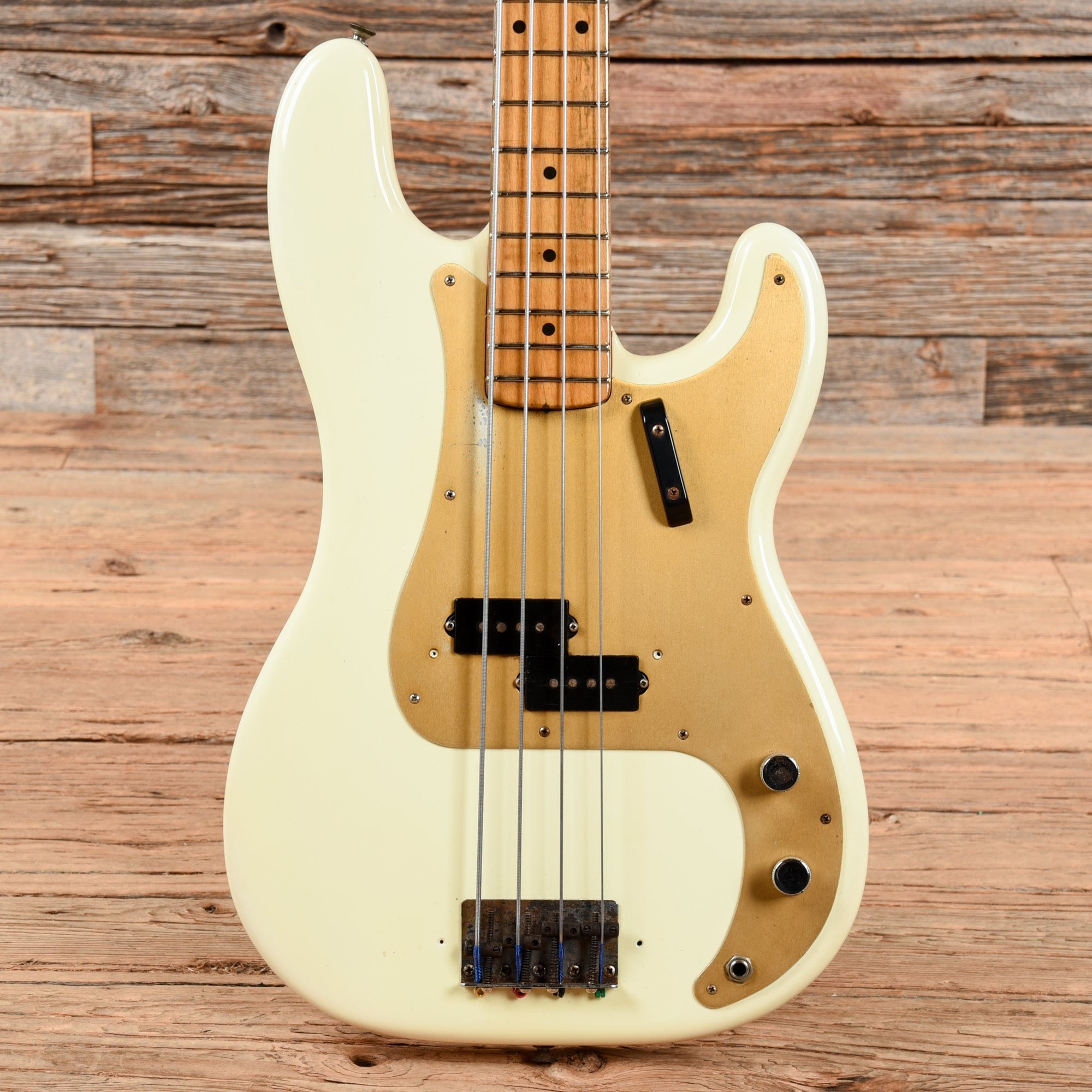 Fender Precision Bass Olympic White Refin 1958 Chicago Music Exchange