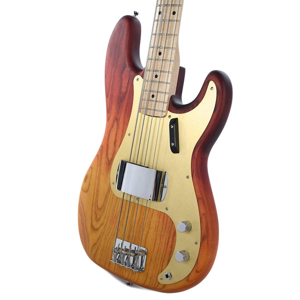 La Bella Olinto Bass Ash Vertical 3-Tone Vertical Burst Matte w