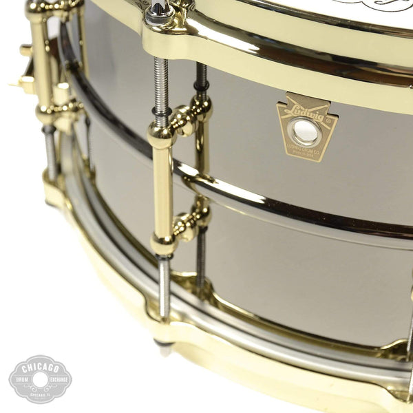 Ludwig LB417BT Brass On Brass Black Beauty 6.5x14 Snare Drum with Brass  Hardware