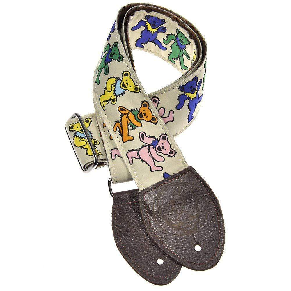 Souldier Guitar Strap - Grateful Dead Dancing Bears on Tan 