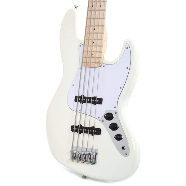 Squier Affinity Jazz Bass V Olympic White – Chicago Music Exchange