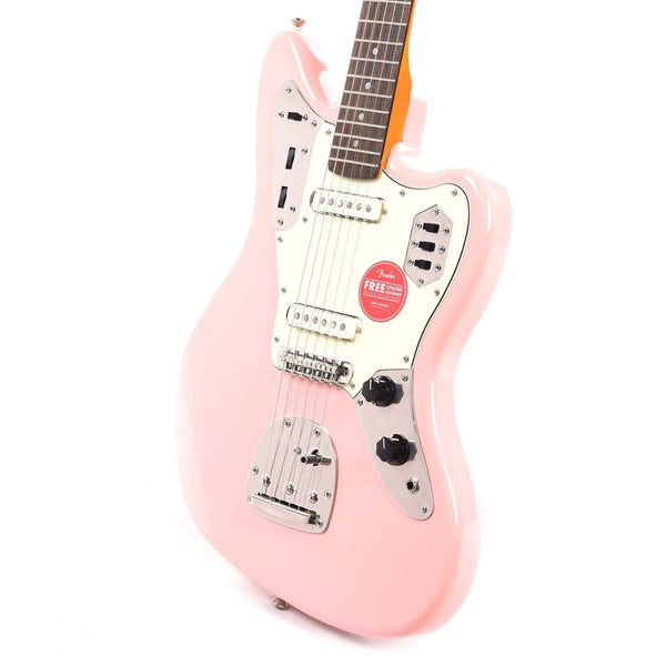 Squier Classic Vibe '60s Jaguar Shell Pink w/Matching Headcap & 3-Ply Mint  Pickguard