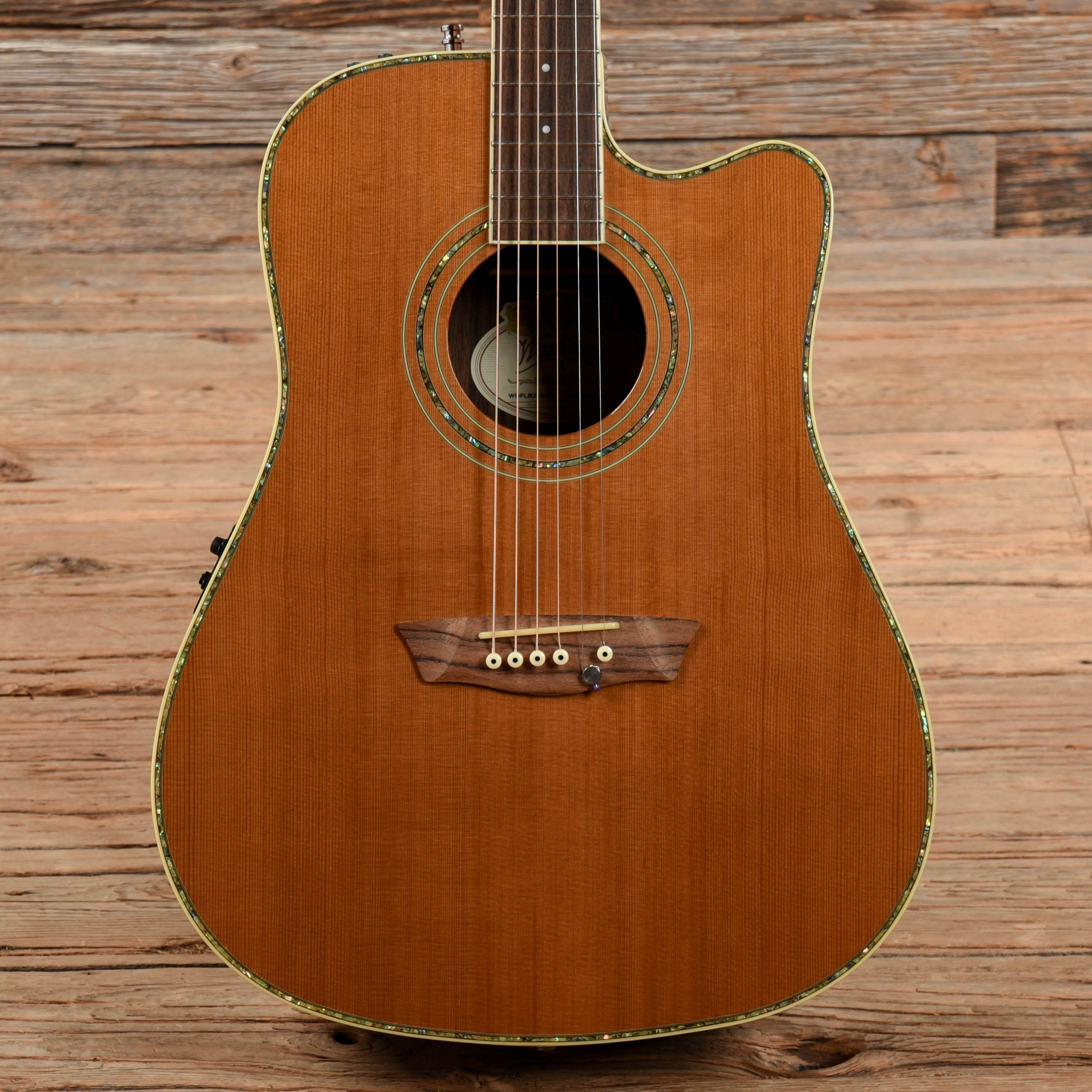 Washburn WDFLB26SCE Forrest Lee B Bender Acoustic-Electric Natural 201 ...