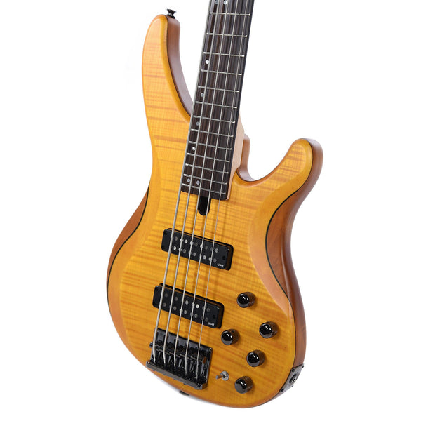 Yamaha TRBX605FM 5-String Bass Matte Amber w/Flame Maple Top