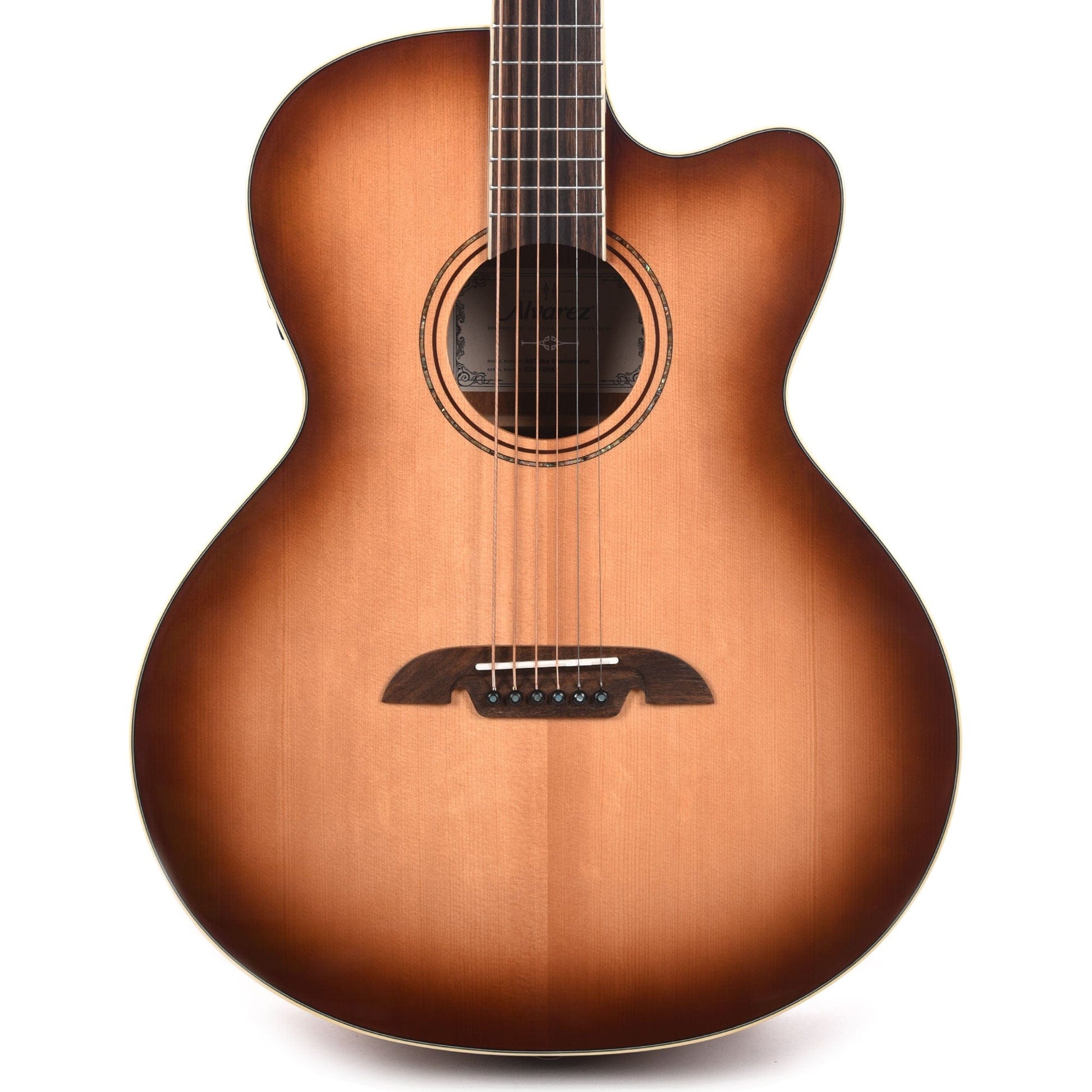 Alvarez ABT60ce Artist Baritone Solid A+ Sitka Spruce/African Mahogany Shadowburst Acoustic Guitars / Baritone