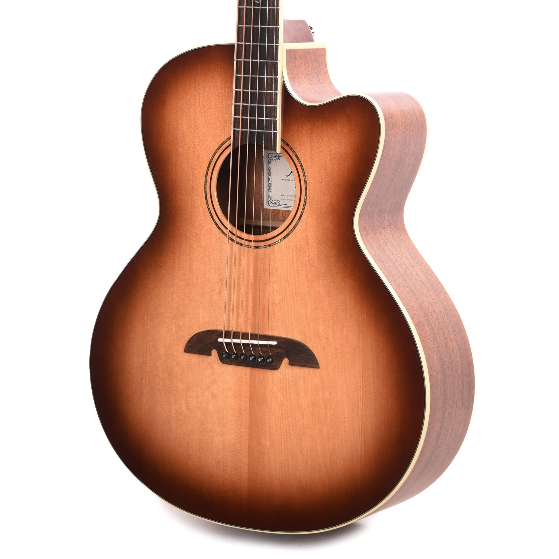 Alvarez ABT60ce Artist Baritone Solid A+ Sitka Spruce/African Mahogany Shadowburst Acoustic Guitars / Baritone