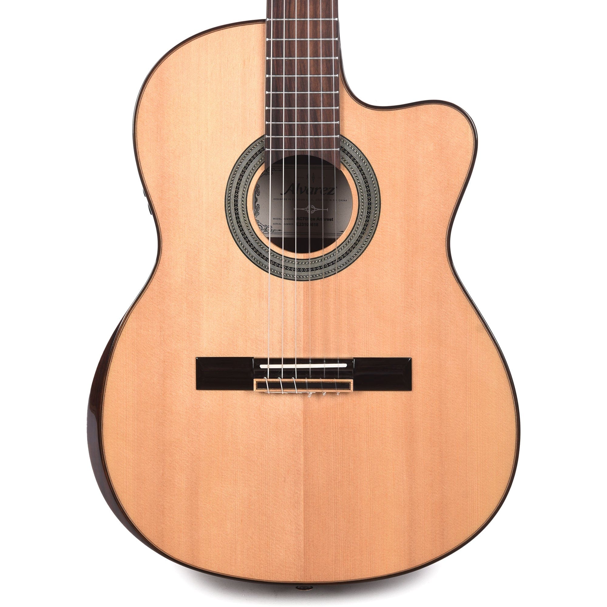 Alvarez AC70Hce Artist Classical Solid A+ Sitka Spruce/Rosewood Natura –  Chicago Music Exchange