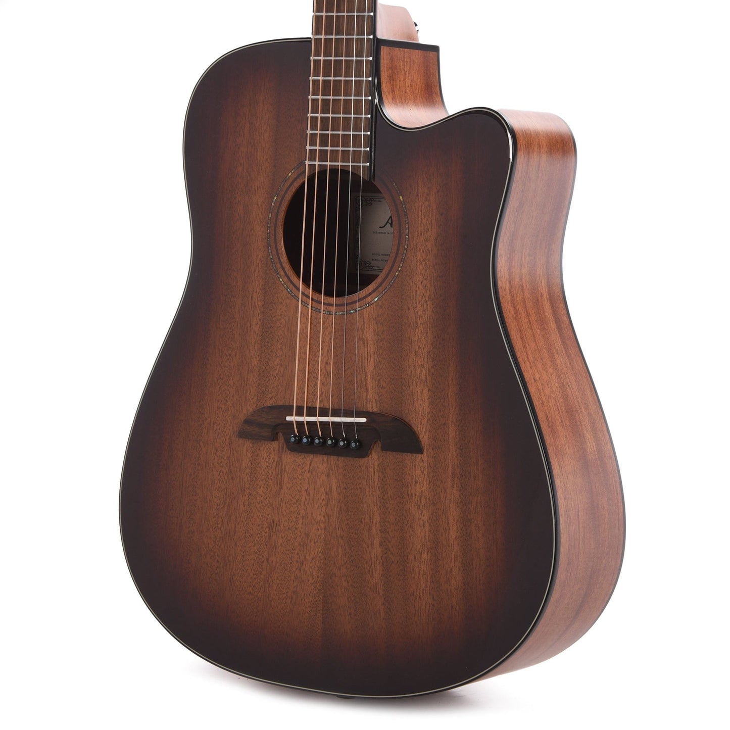 Alvarez AD66ce Artist Dreadnought Solid African Mahogany/African Mahogany Shadowburst Acoustic Guitars / Dreadnought