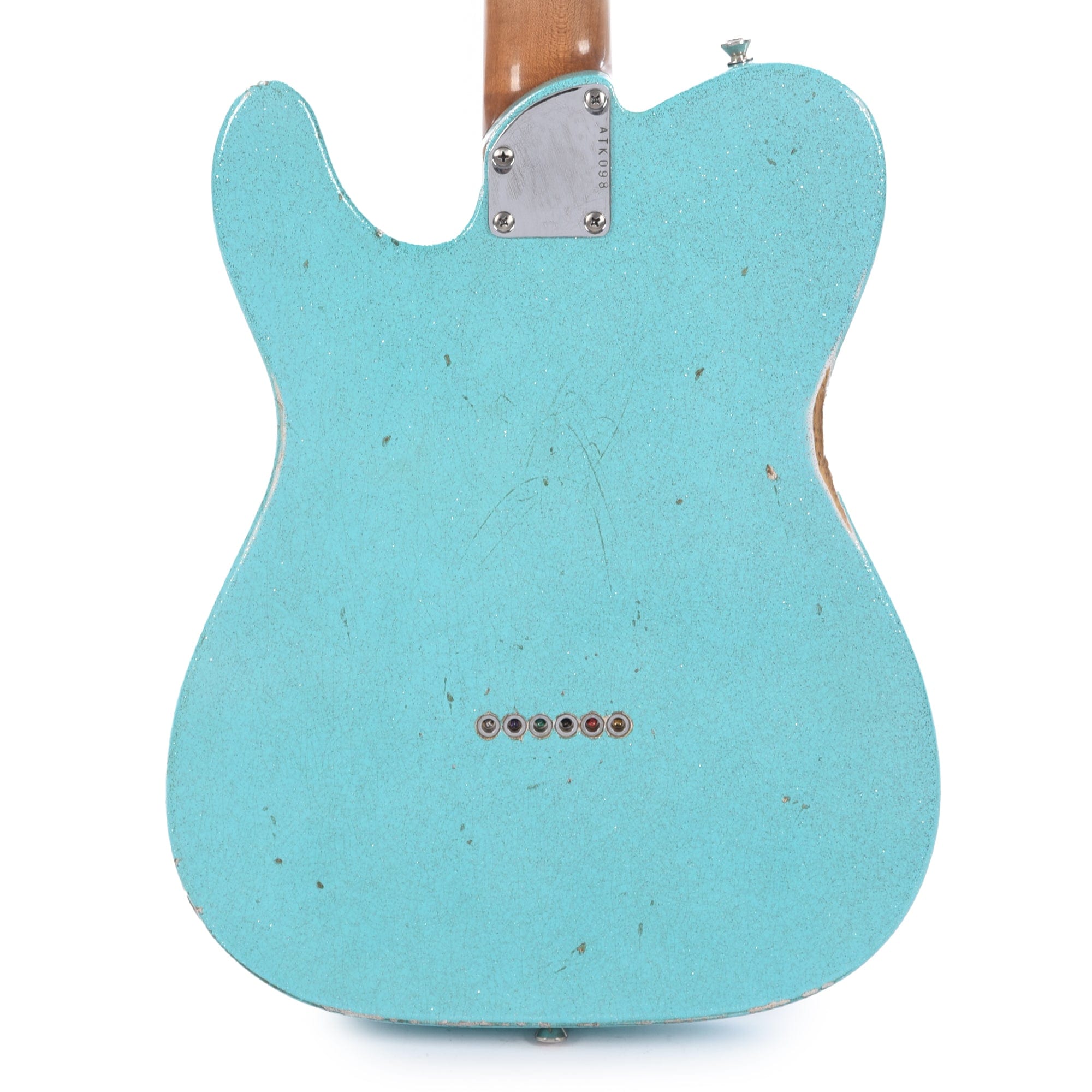 Atkin 59 T-Style Classic Aged Daphne Blue Sparkle w/Roasted Flame Maple Neck Electric Guitars / Solid Body