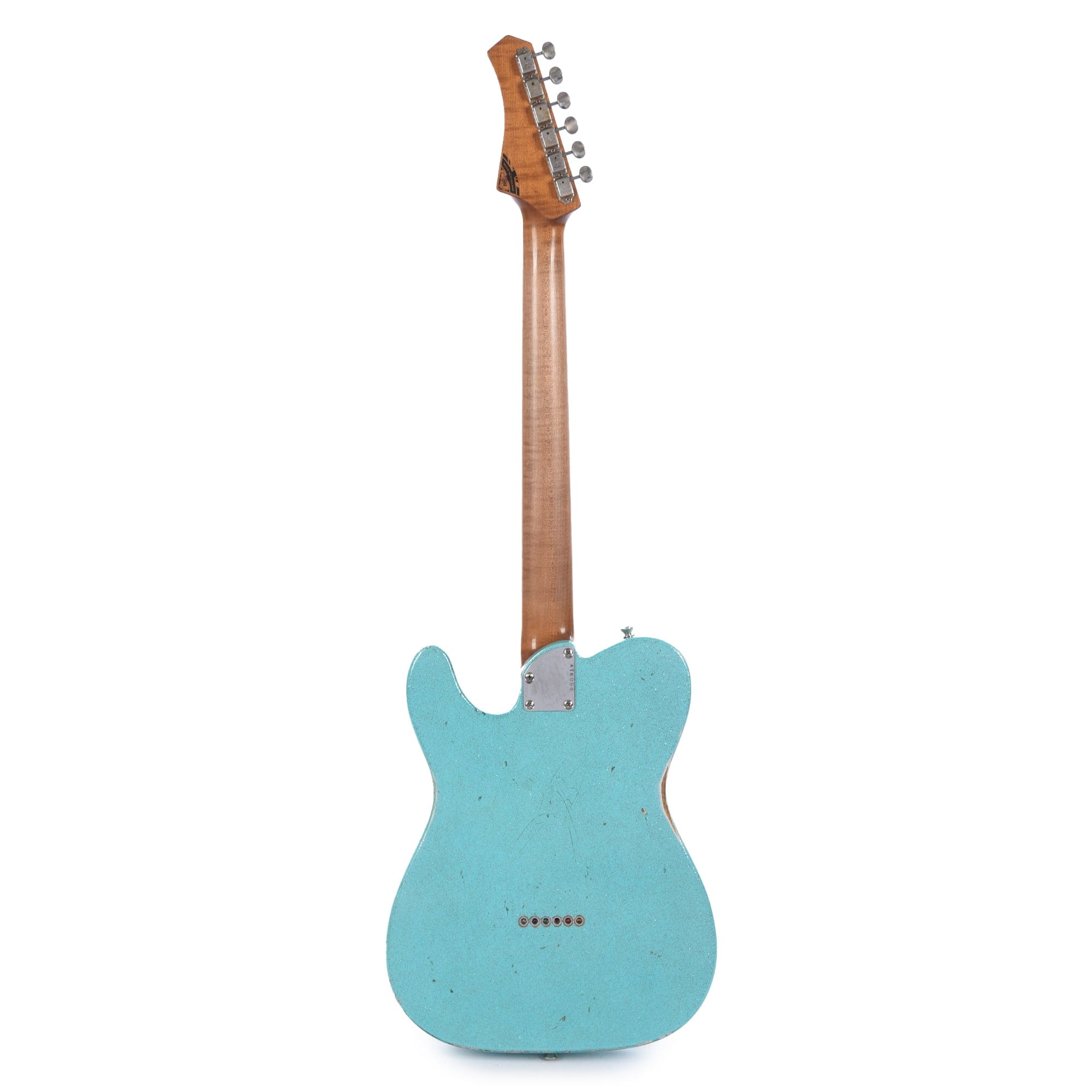 Atkin 59 T-Style Classic Aged Daphne Blue Sparkle w/Roasted Flame Maple Neck Electric Guitars / Solid Body