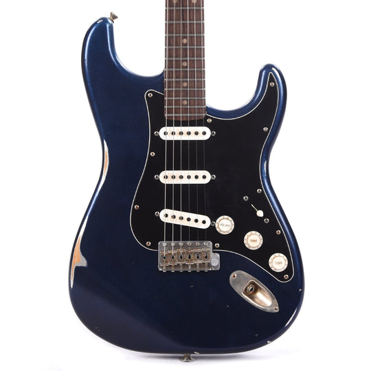 Atkin 63 S-Style Classic Aged Brunswick Blue Sparkle w/Roasted Flame Maple Neck (Serial #082) Electric Guitars / Solid Body