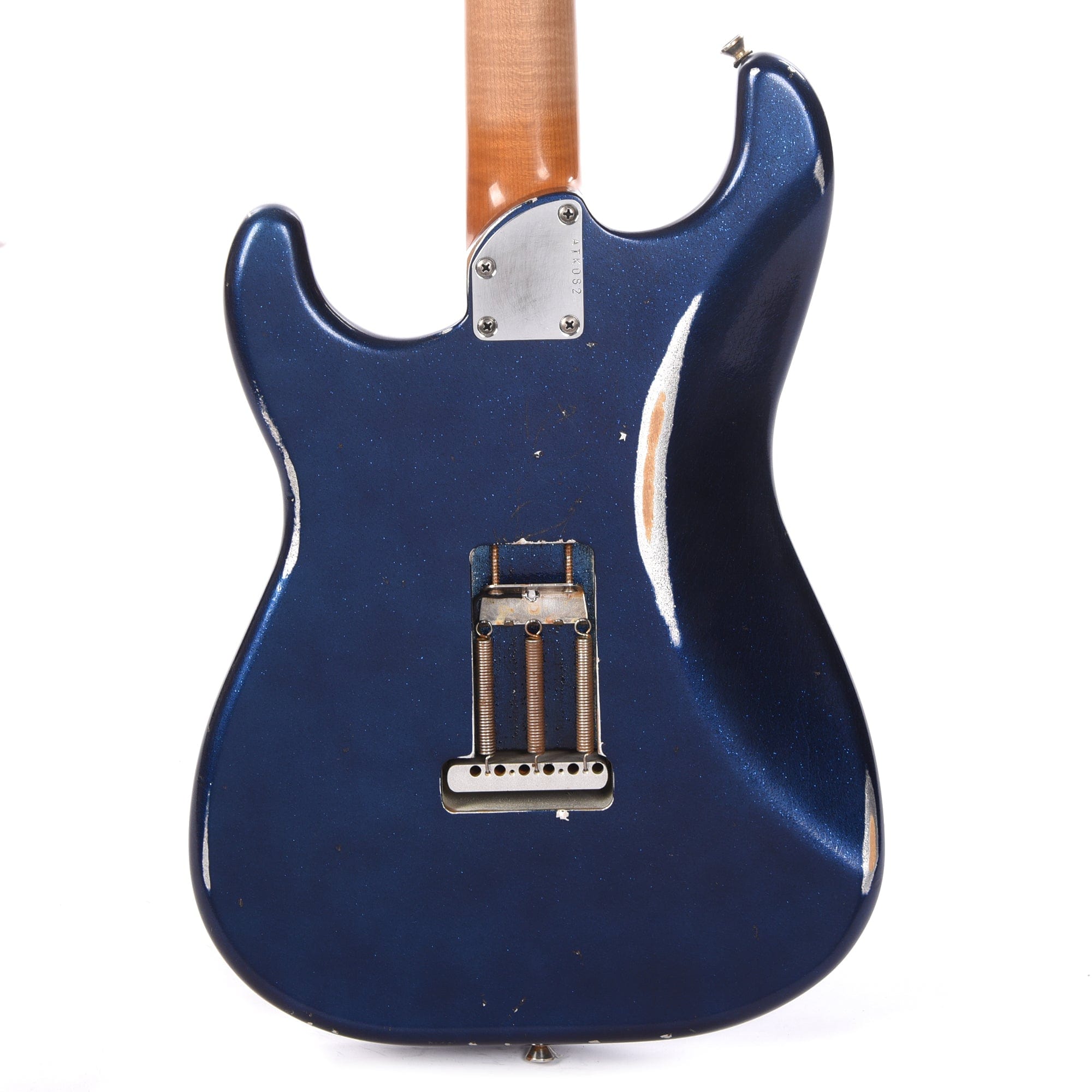 Atkin 63 S-Style Classic Aged Brunswick Blue Sparkle w/Roasted Flame Maple Neck (Serial #082) Electric Guitars / Solid Body