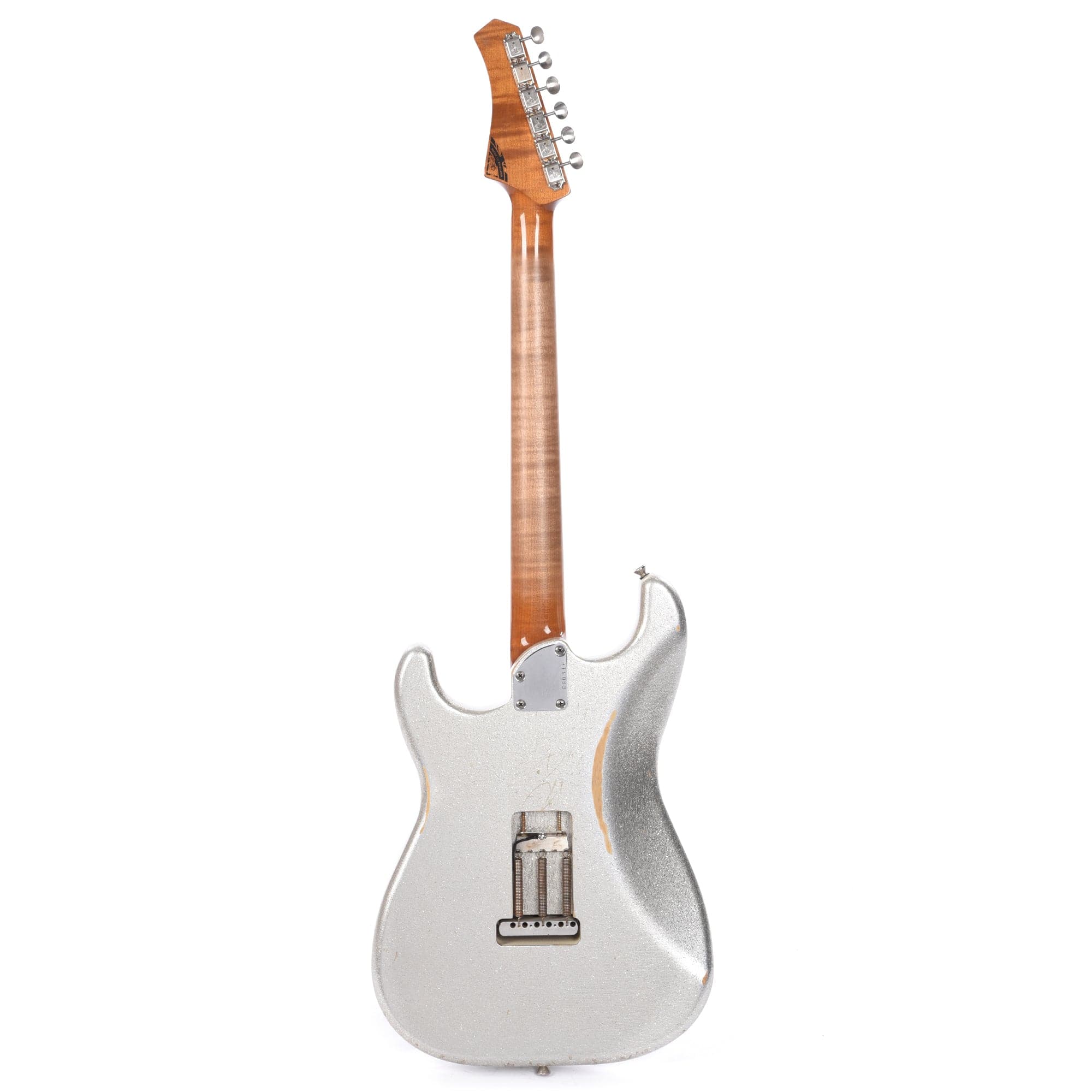 Atkin 63 S-Style Classic Aged Faded Silver Sparkle w/Roasted Flame Maple Neck Electric Guitars / Solid Body