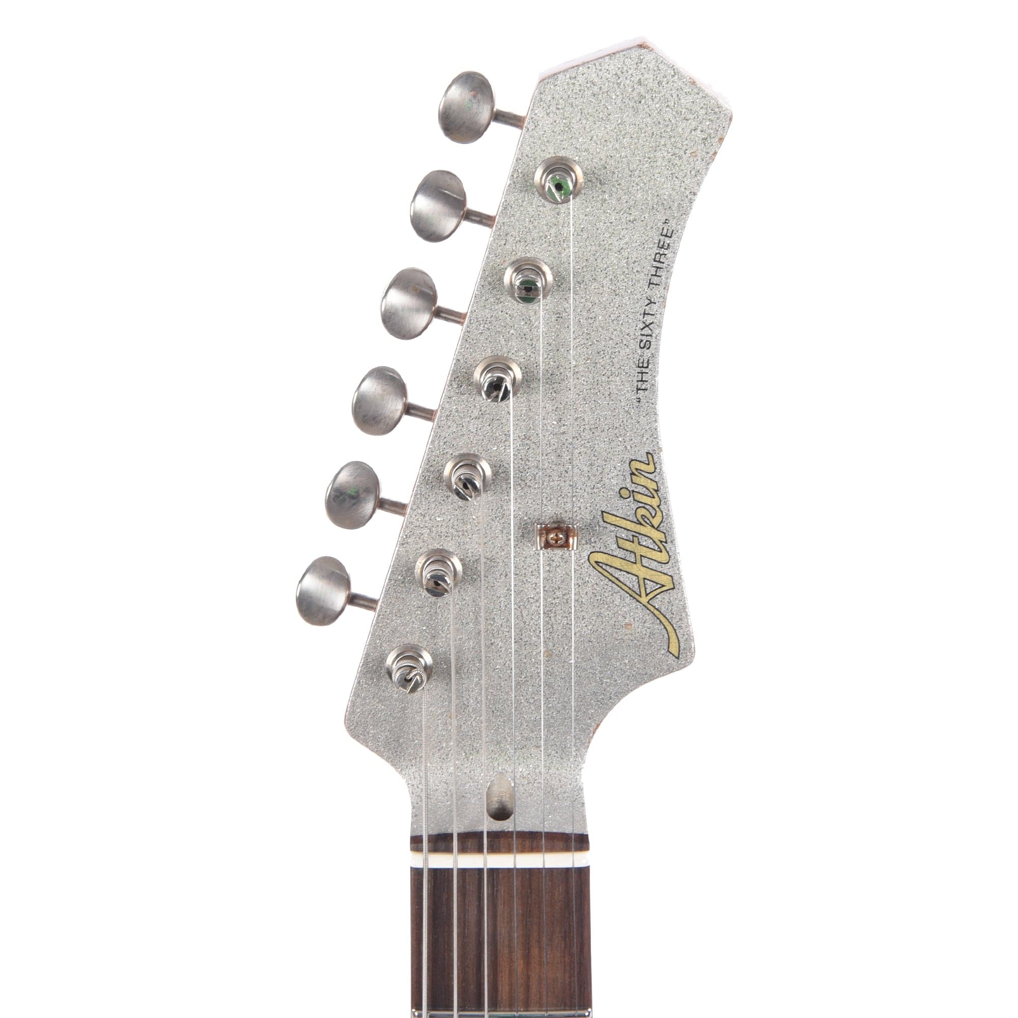 Atkin 63 S-Style Classic Aged Faded Silver Sparkle w/Roasted Flame Maple Neck Electric Guitars / Solid Body