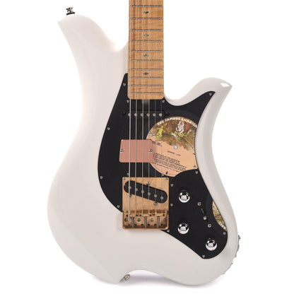 Bacci Leonardo Funk Machine Dual Output Baritone Vintage White Electric Guitars / Solid Body