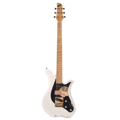 Bacci Leonardo Funk Machine Dual Output Baritone Vintage White Electric Guitars / Solid Body