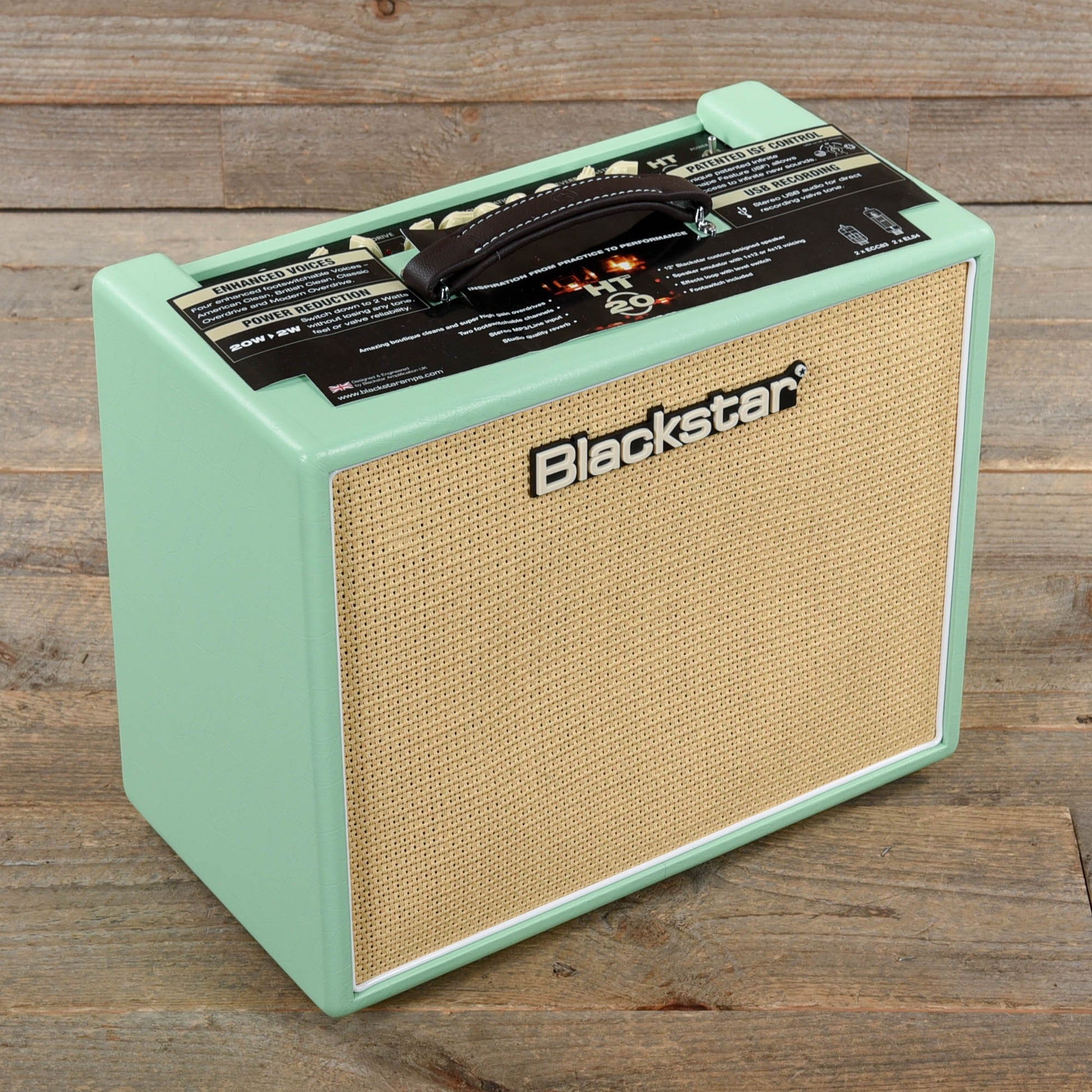 Blackstar Studio 20W 1x12 Guitar Tube Combo Amp w/Reverb in Surf Green Amps / Guitar Combos