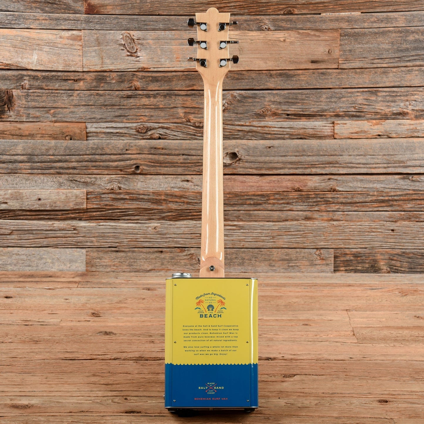 Bohemian Guitars Oil Can Guitar Yellow/Blue Acoustic Guitars