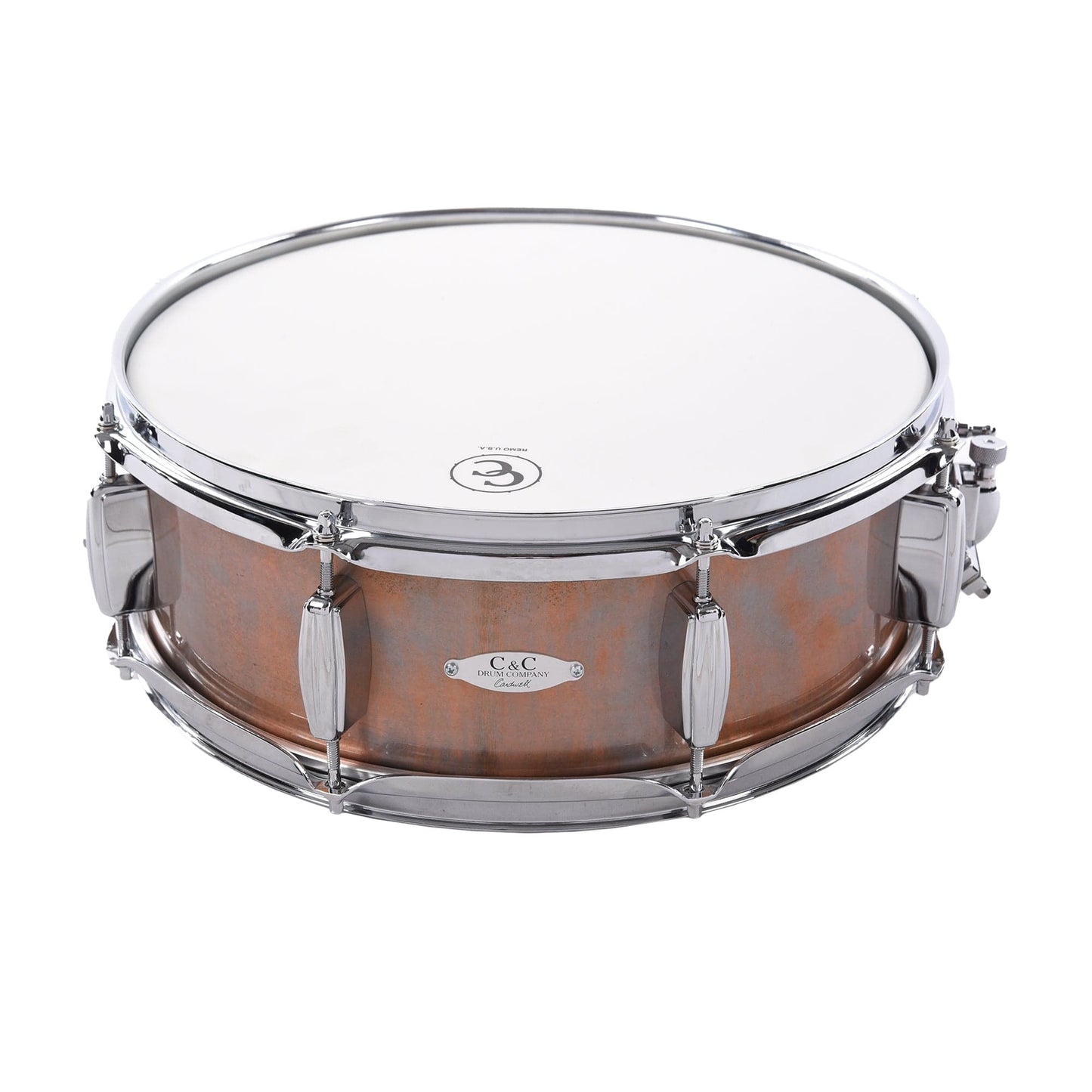 C&C 5x14 Custom Etched Copper Over Steel Snare Drum Drums and Percussion / Acoustic Drums / Snare