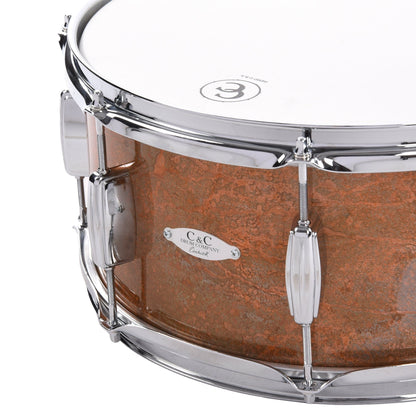 C&C 6.5x14 Custom Splattered Copper Over Steel Snare Drum Drums and Percussion / Acoustic Drums / Snare