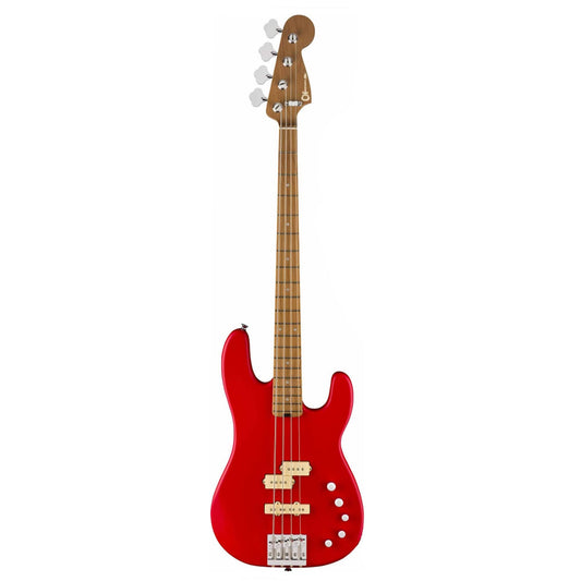 Charvel Pro-Mod San Dimas Bass PJ IV MAH Satin Ferrari Red Bass Guitars / 4-String