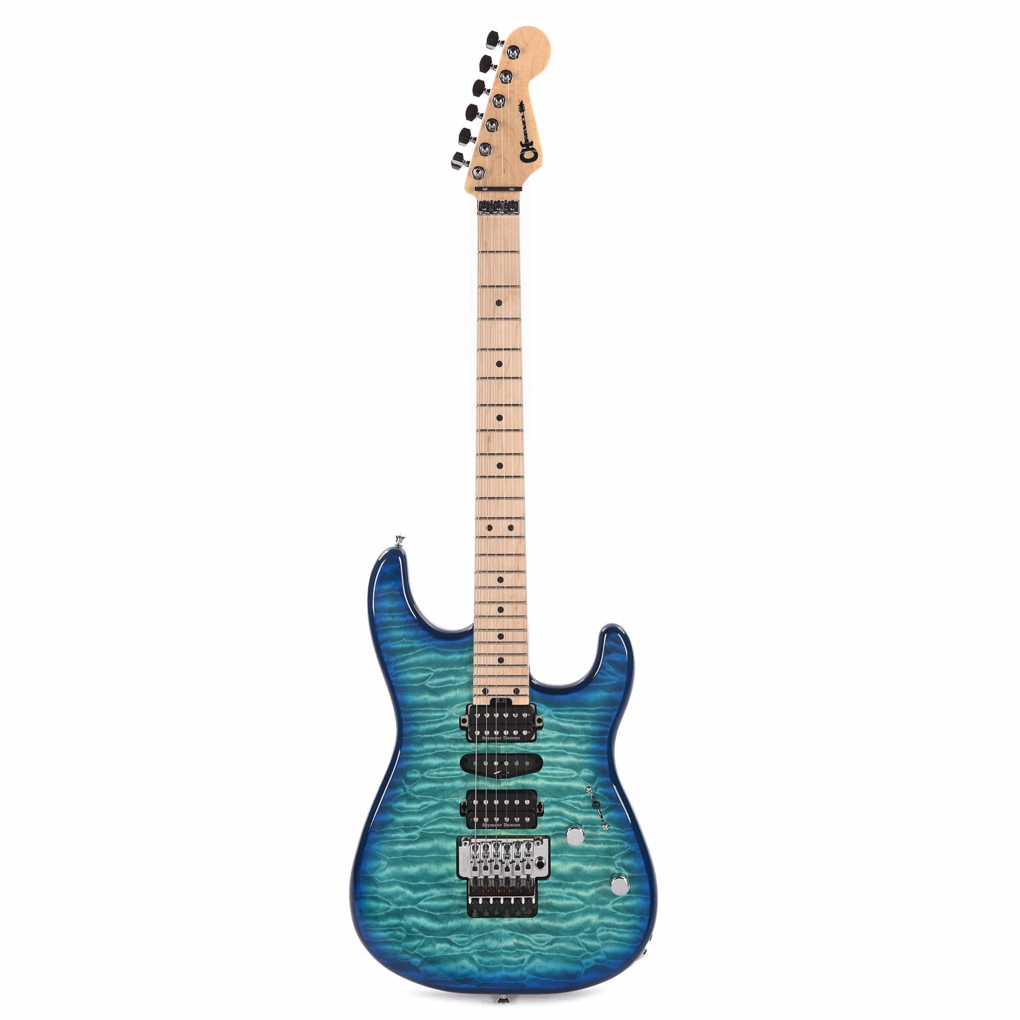 Charvel MJ San Dimas Style 1 HSH FR M QM Caribbean Burst – Chicago ...