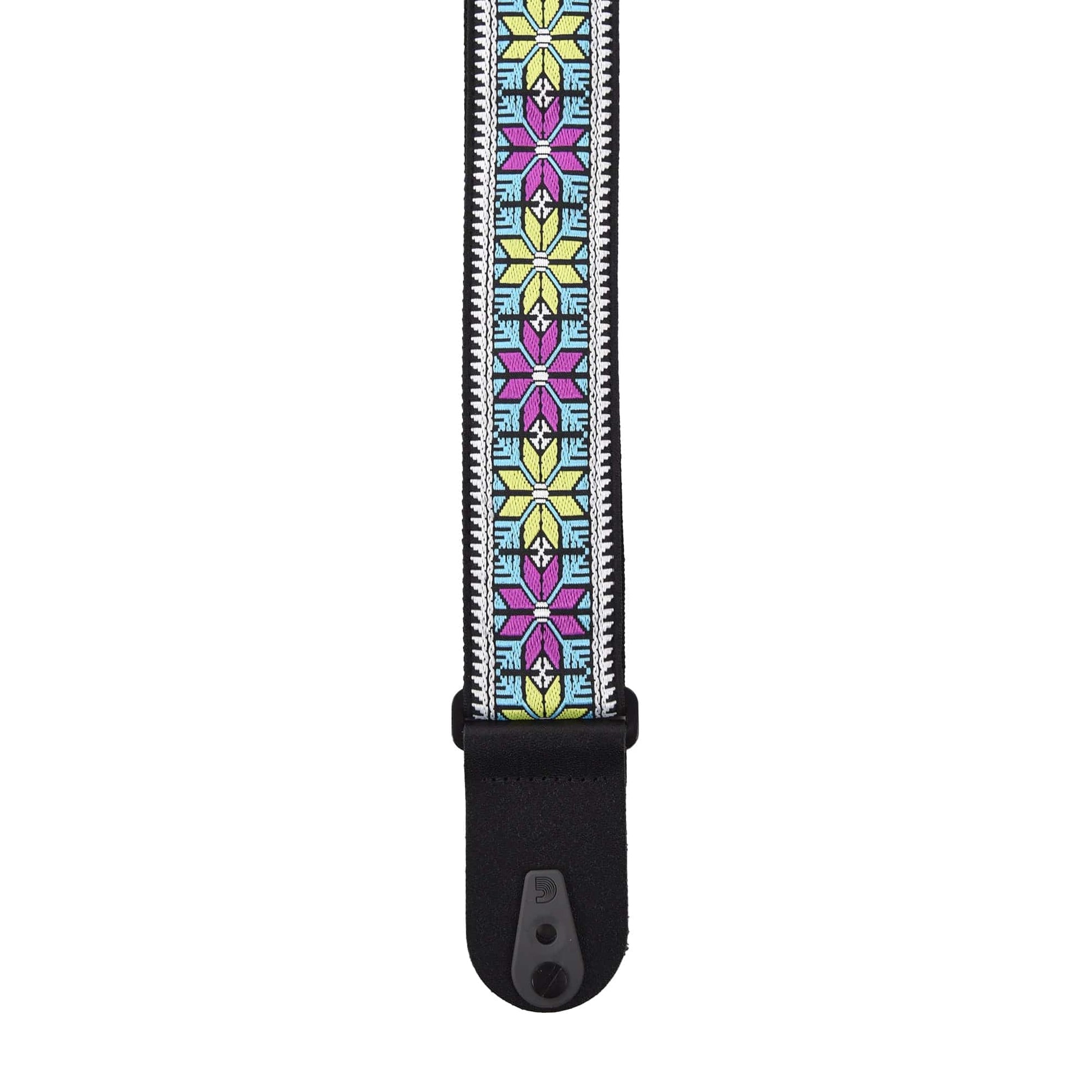 D'Addario Pad Lock Woven Guitar Strap Parallel Flowers Accessories / Straps