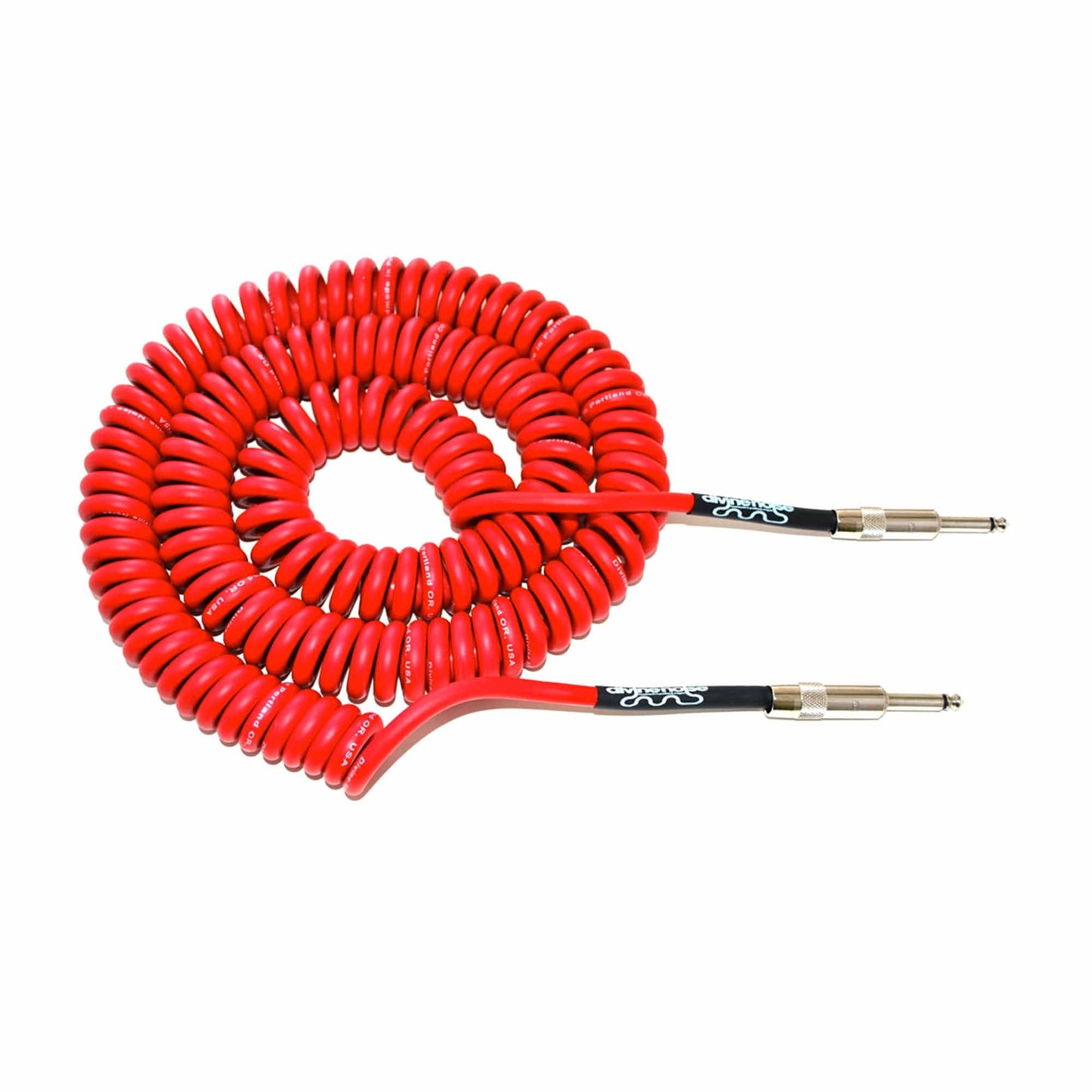 Divine Noise Curly Cable Red 30' Straight/30' Straight Accessories / Cables