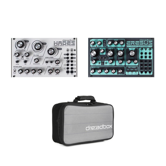 Dreadbox Erebus Paraphonic Analog Desktop Synthesizer and Hades Desktop Monophonic Analog Bass Synthesizer Reissue Gig Bag Bundle Keyboards and Synths / Synths / Digital Synths