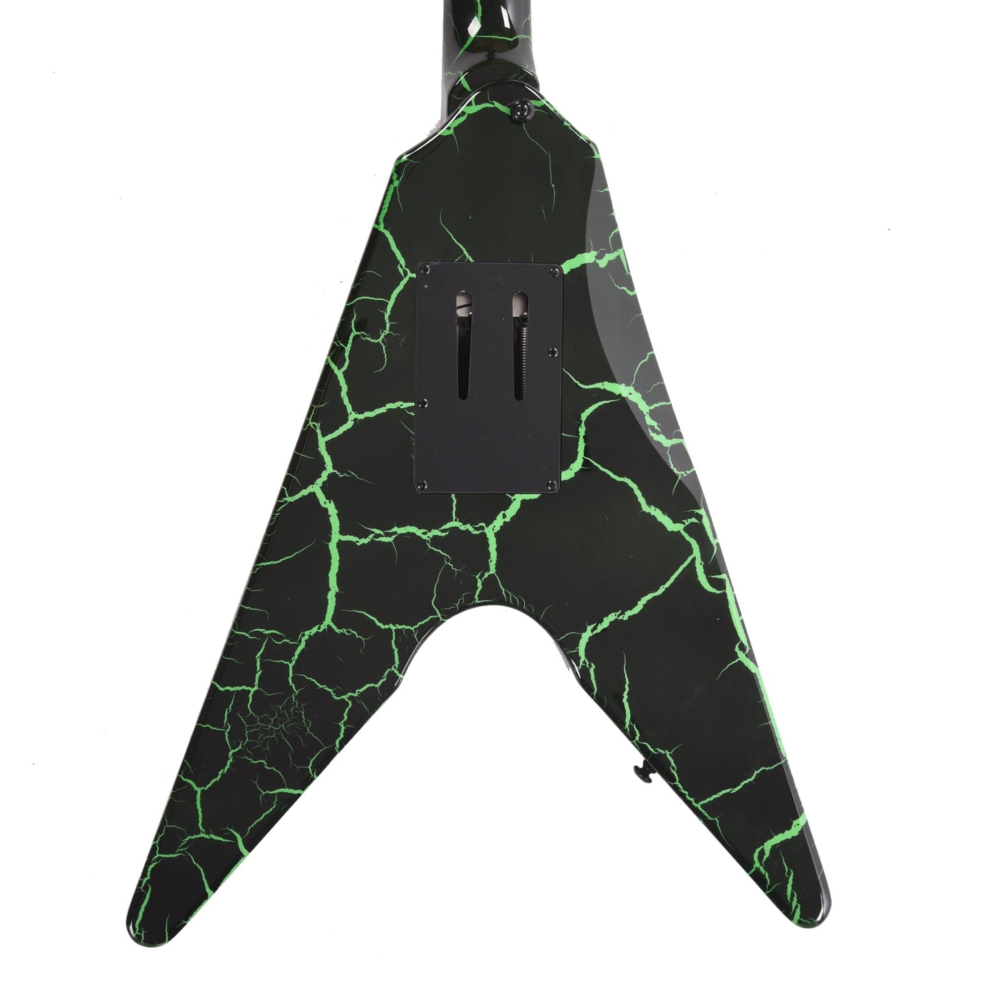 Dunable DE Asteroid Gloss Black & Green Crackle w/Floyd Rose Electric Guitars / Solid Body