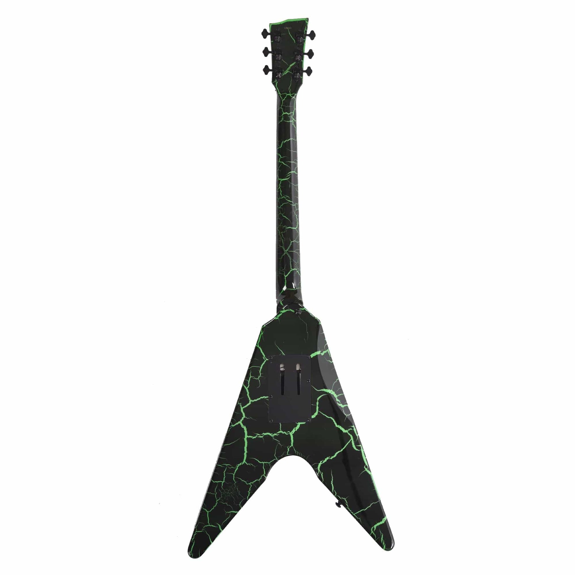 Dunable DE Asteroid Gloss Black & Green Crackle w/Floyd Rose Electric Guitars / Solid Body