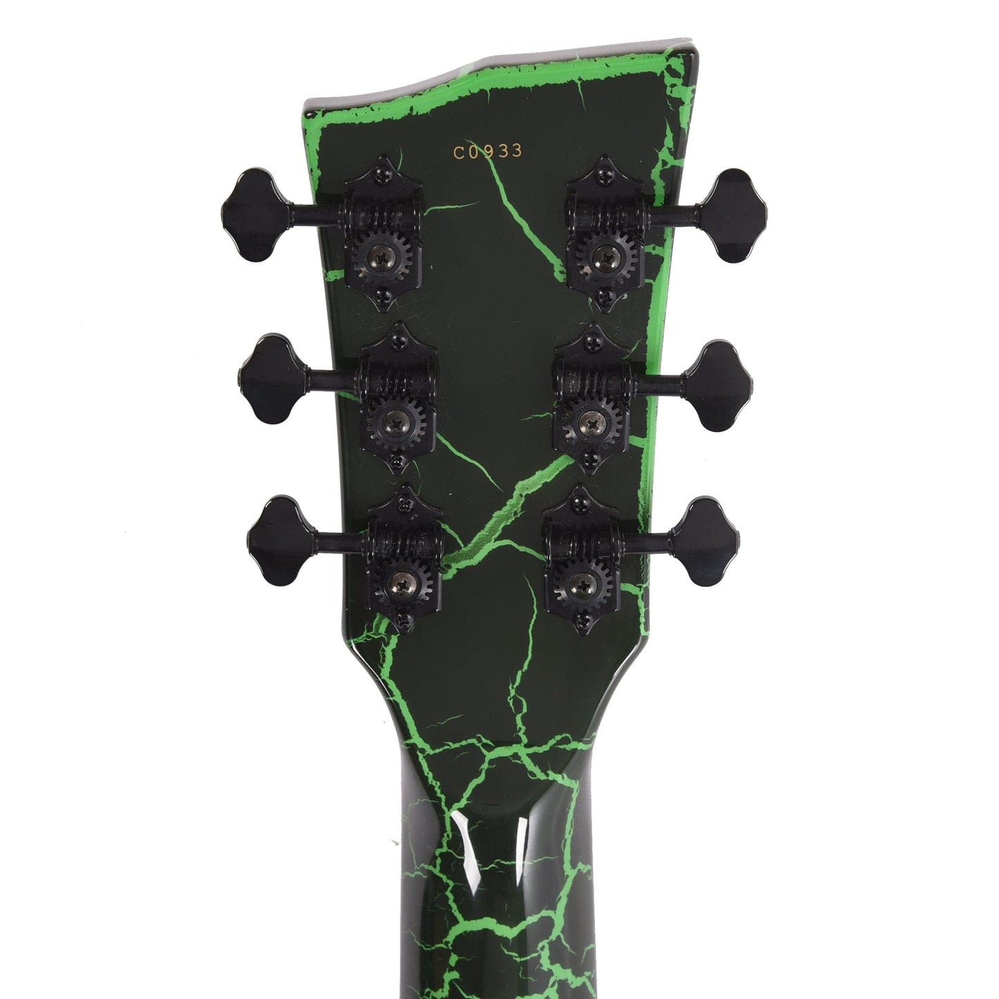 Dunable DE Asteroid Gloss Black & Green Crackle w/Floyd Rose Electric Guitars / Solid Body