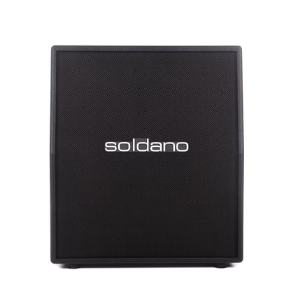 Soldano 2x12" Vertical Slant Cab 120w 8 Ohms Black Tolex Black Grille w/Celestion Vintage 30 Speakers