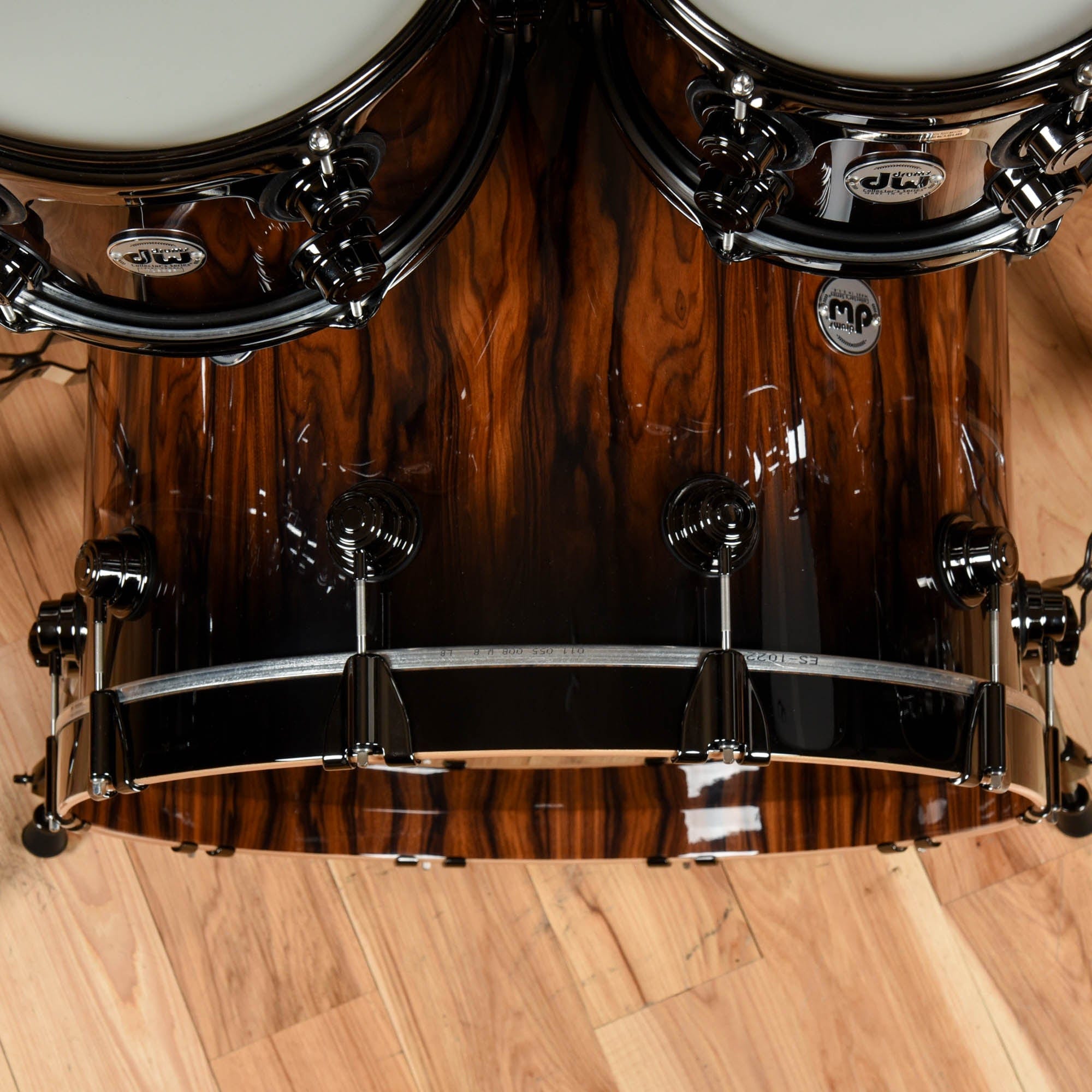 DW Collector's Maple/Mahogany 10/12/16/22 4pc. Drum Kit Santos Rosewood Quick Candy Black Burst w/Nickel Hardware Drums and Percussion / Acoustic Drums / Full Acoustic Kits