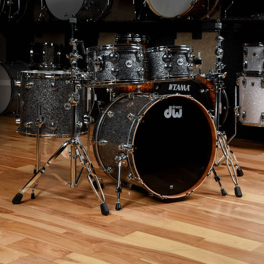 DW Collector's Maple/Mahogany 12/13/16/22 4pc. Drum Kit Black Galaxy Drums and Percussion / Acoustic Drums / Full Acoustic Kits