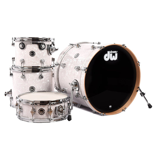 DW DWe 12/14/20/5.5x14 4pc Acoustic Electronic Shell Pack White Marine Pearl Drums and Percussion / Acoustic Drums / Full Acoustic Kits