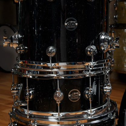 DW Performance Series 12/14/16/22/6.5x14 Drum Kit 5pc Black Mirra USED Drums and Percussion / Acoustic Drums / Full Acoustic Kits