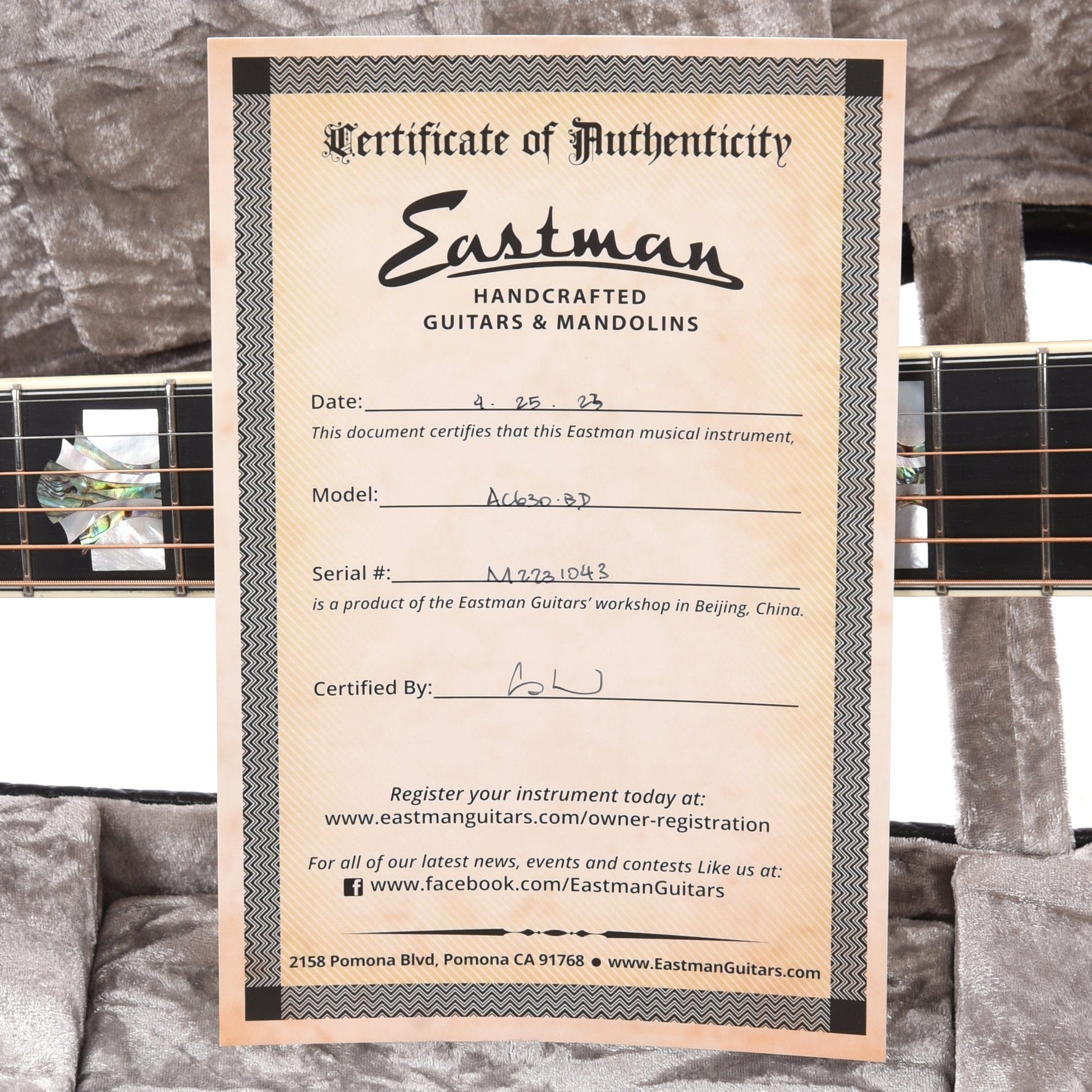 Eastman AC630 Engleman Spruce/Maple Jumbo Blonde Acoustic Guitars / Jumbo