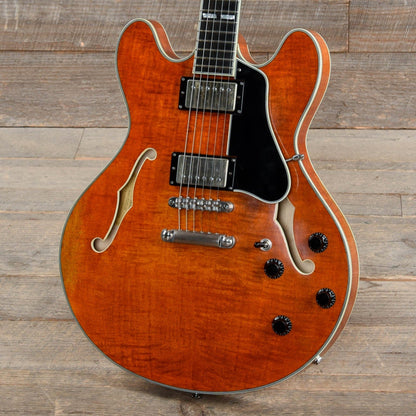 Eastman T59/v Classic Thinline Deluxe Antique Amber w/Seymour Duncan Antiquity Humbuckers Electric Guitars / Semi-Hollow