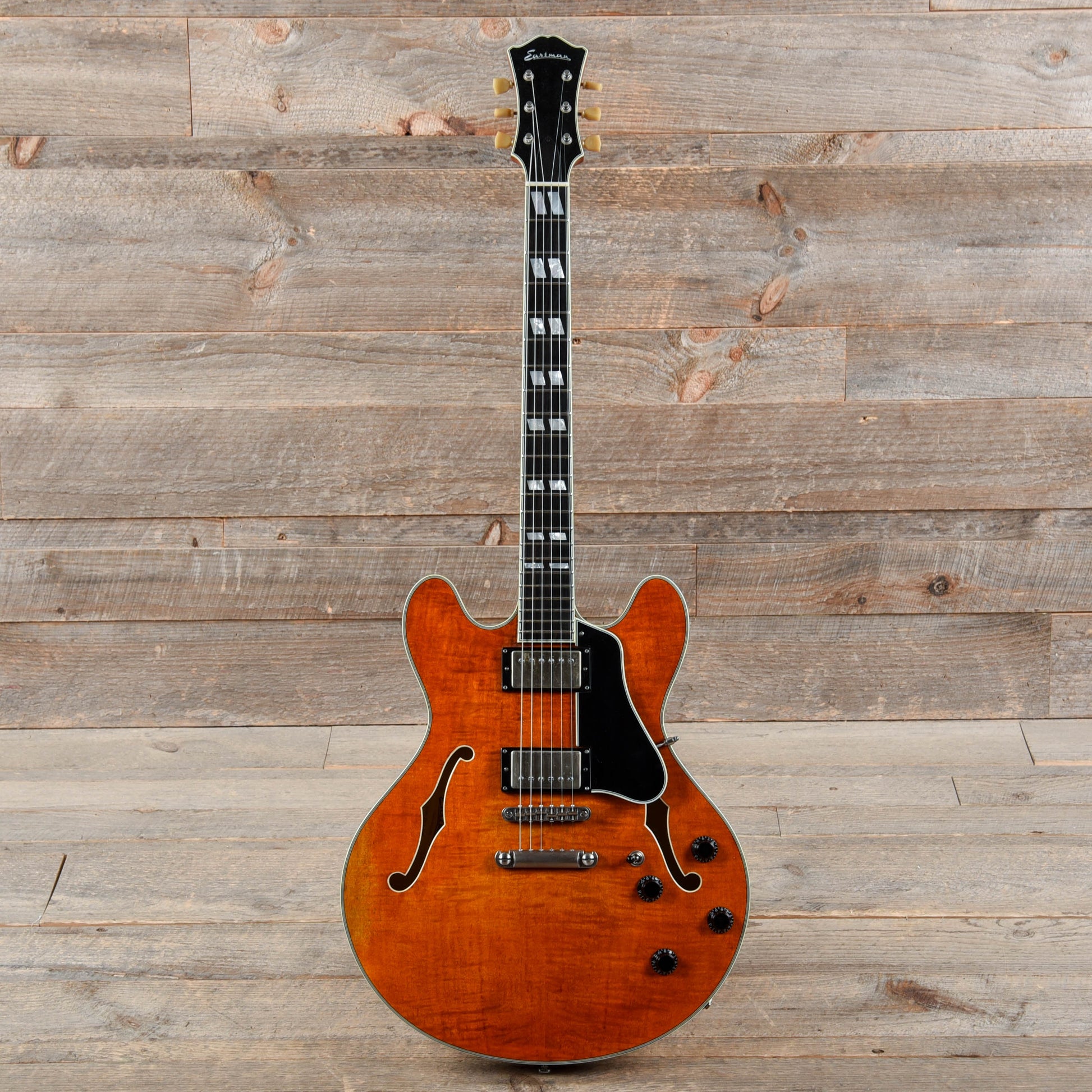 Eastman T59/v Classic Thinline Deluxe Antique Amber w/Seymour Duncan Antiquity Humbuckers Electric Guitars / Semi-Hollow