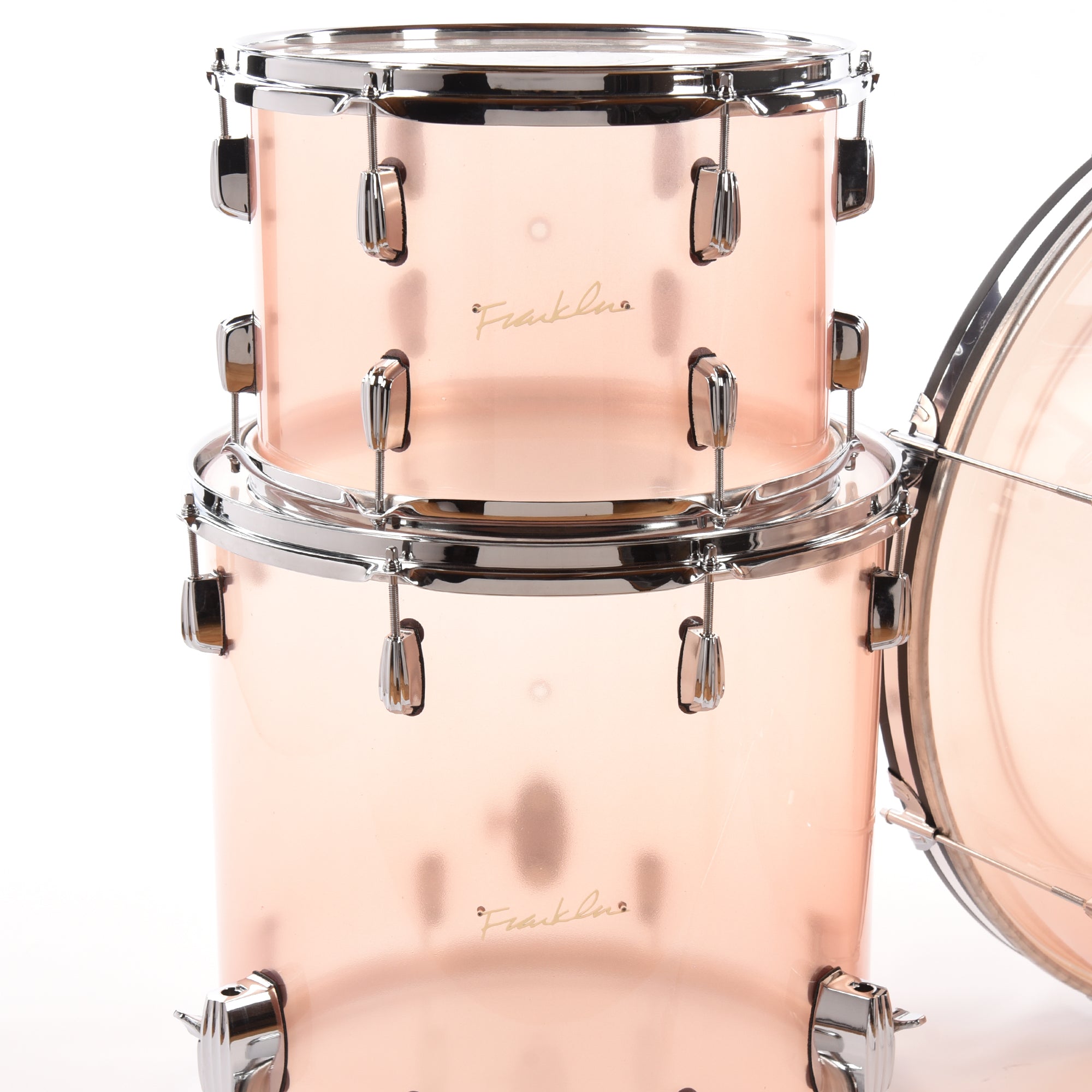 Franklin Drum Co. 13/16/24 3pc. Acrylic Drum Kit Rose Gold