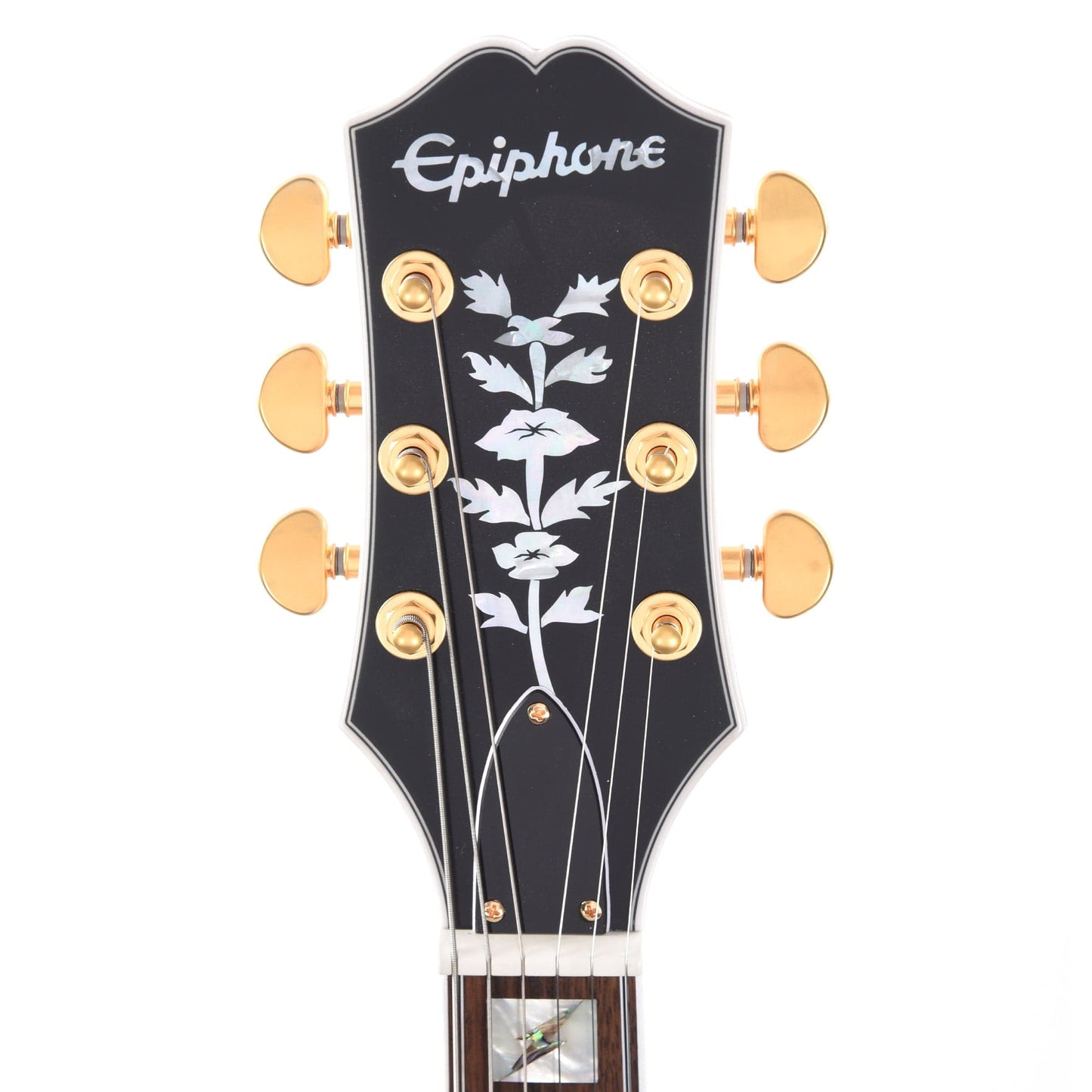 Epiphone Artist Emily Wolfe "White Wolfe" Sheraton Aged Bone White Electric Guitars / Semi-Hollow