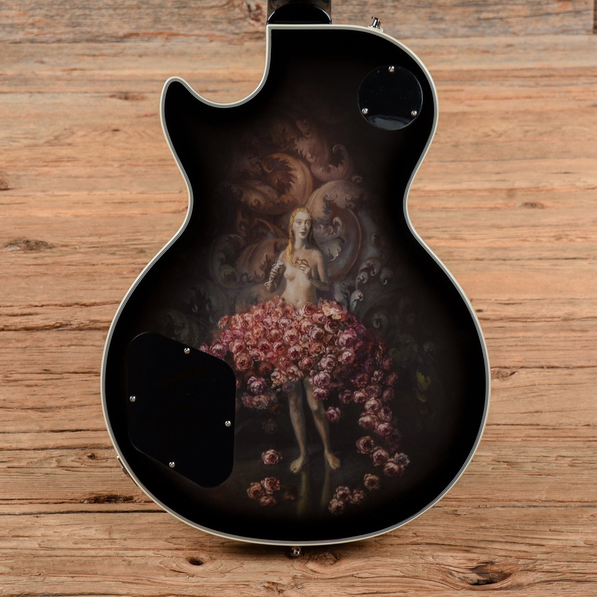 Epiphone Adam Jones Signature Art Series Les Paul Custom Julie Heffernan's "Study For Self-Portrait with Rose Skirt and a Mouse" / Silverburst 2022 Electric Guitars / Solid Body