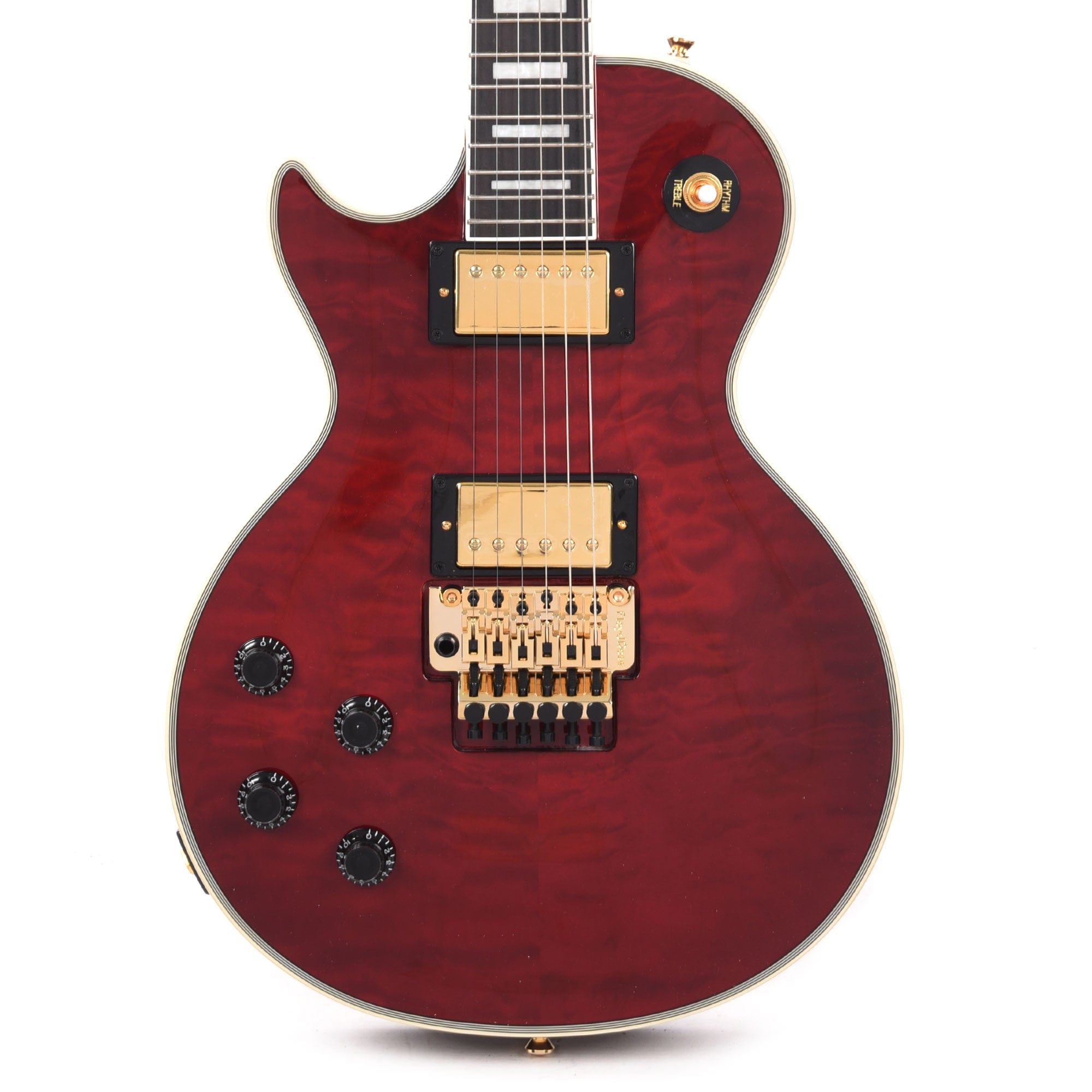 Epiphone Artist Alex Lifeson Les Paul Custom Axcess LEFTY Quilt Ruby Electric Guitars / Solid Body