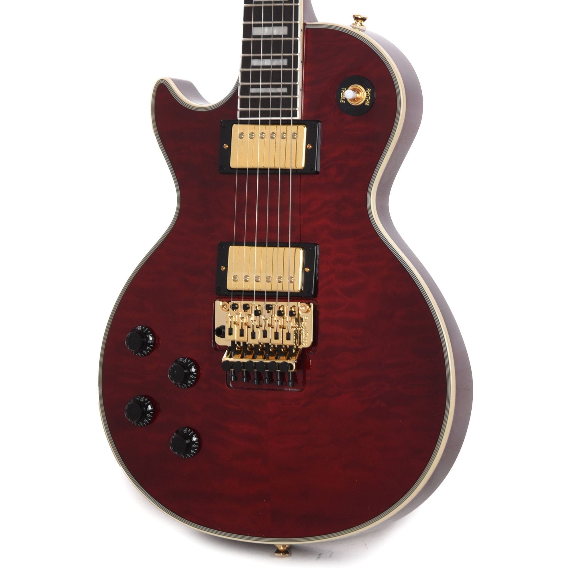 Epiphone Artist Alex Lifeson Les Paul Custom Axcess LEFTY Quilt Ruby Electric Guitars / Solid Body